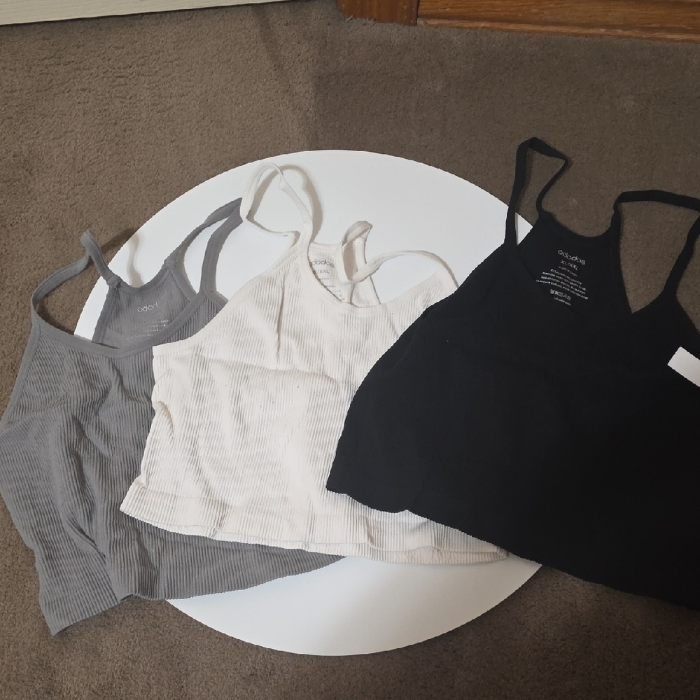 Stylish Women's Tank Tops - Black, Gray, and Cream